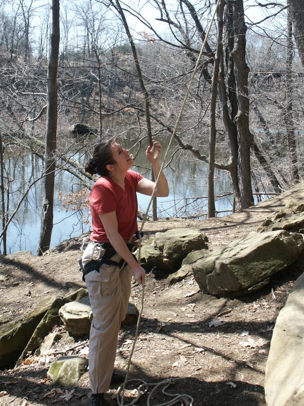 Amy belaying again