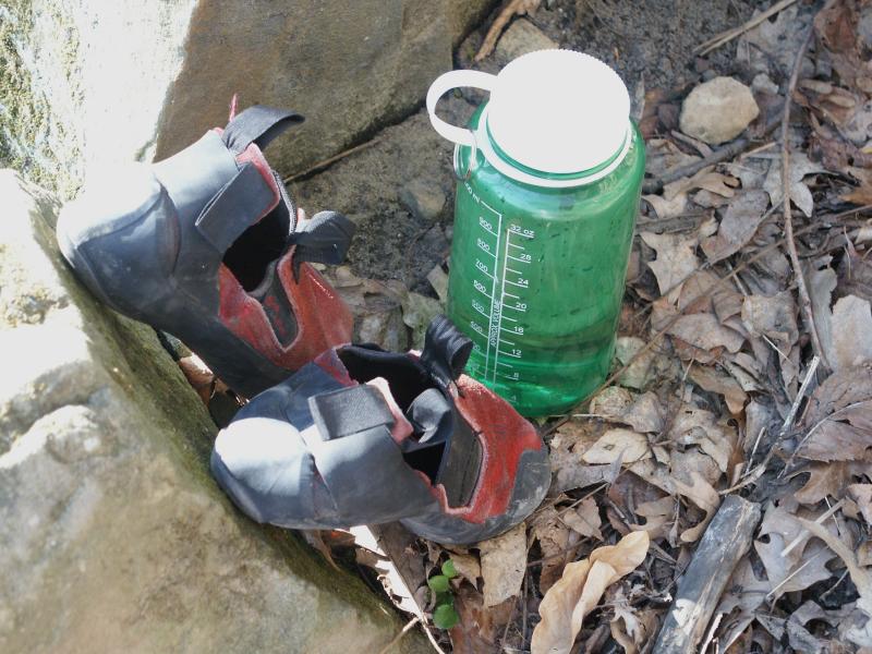 Shoes and water