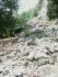 Rubble and cliff