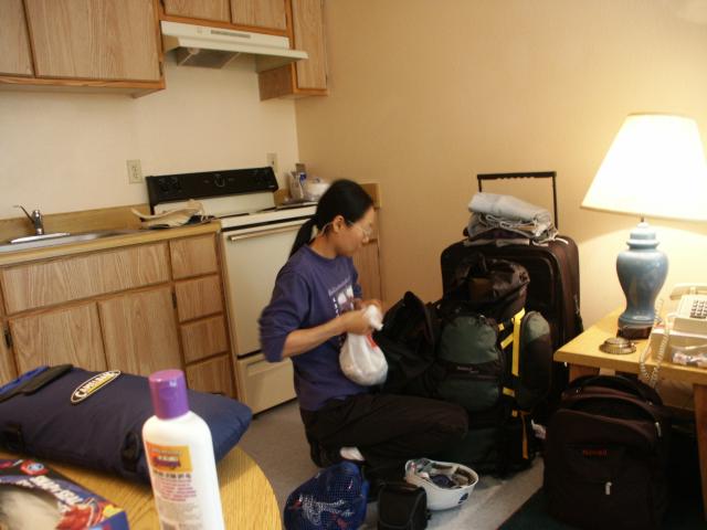 Dozer in our luxurious room