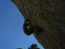 Toro warms up on a 5.12c
