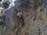 Toro warms up on a 5.12c