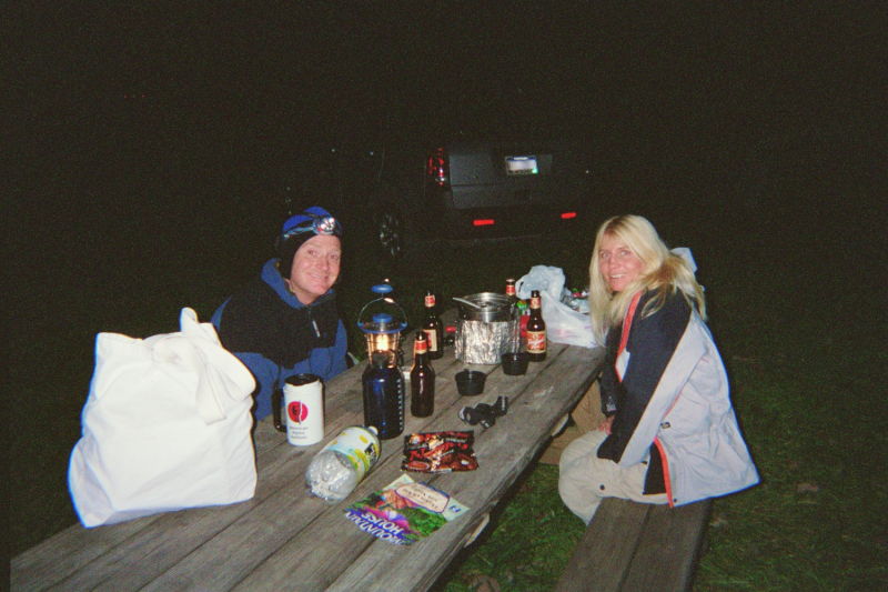 Dinner consisted of beer and wine